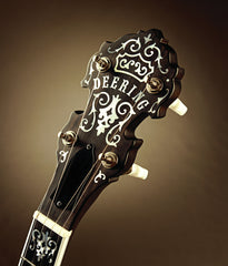 Deering John Hartford model banjo peghead