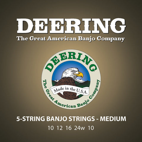 Deering 5-String Banjo Strings - Medium Gauge